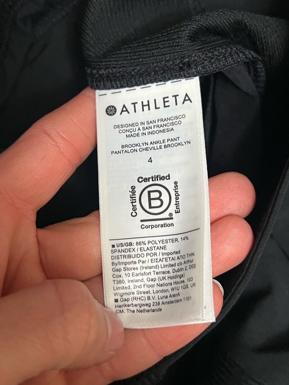 Athleta Brooklyn Ankle Pant Pants Size 4 Black NWT - Picture 12 of 13